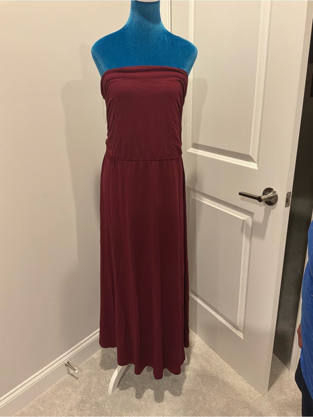 J. Jill Strapless Maxi Dress in Burgundy Wine